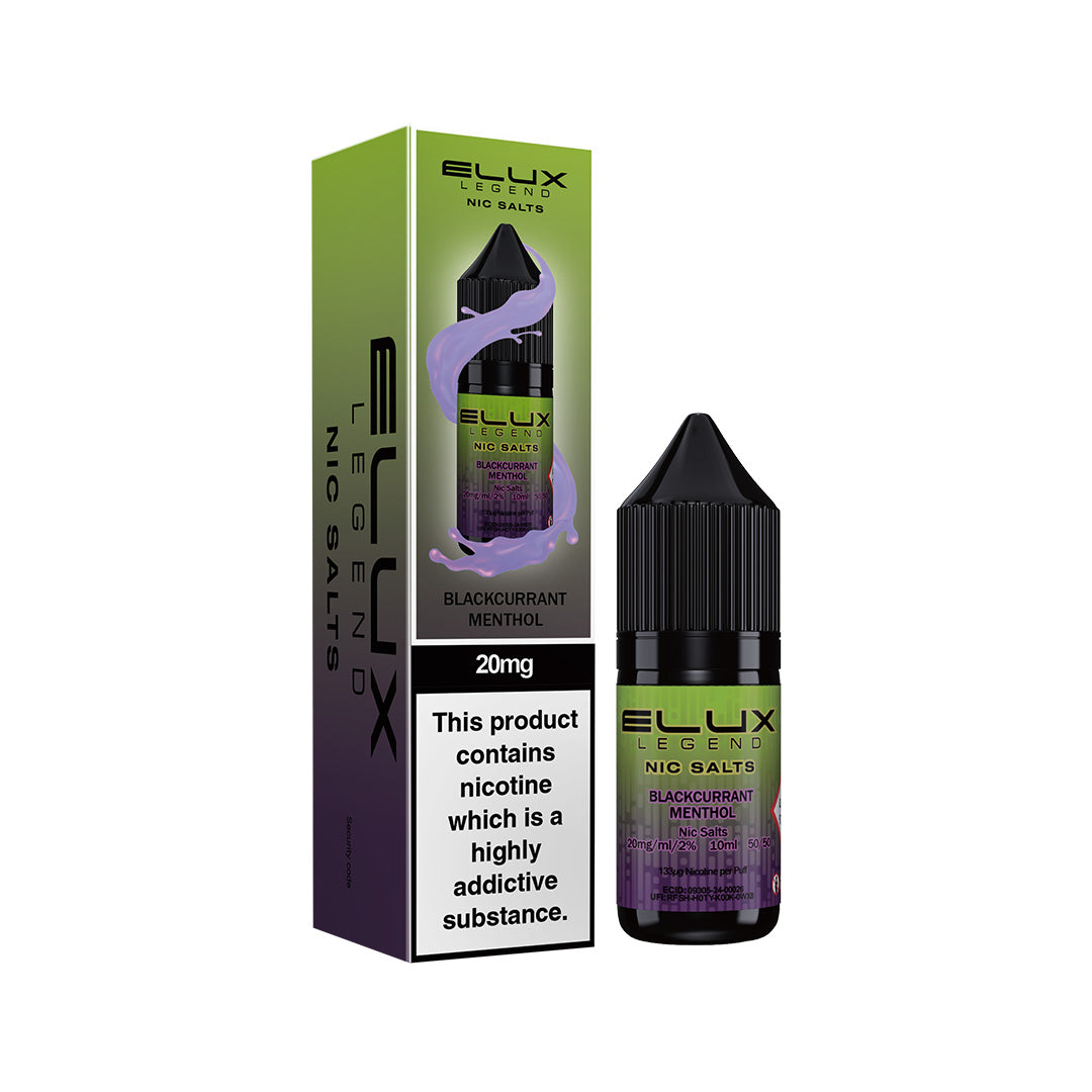 Elux Legend Nic Salt E-Liquids | 44+ Flavours | Premium Disposable Taste