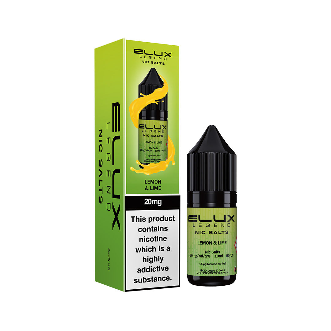Elux Legend Nic Salt E-Liquids | 44+ Flavours | Premium Disposable Taste