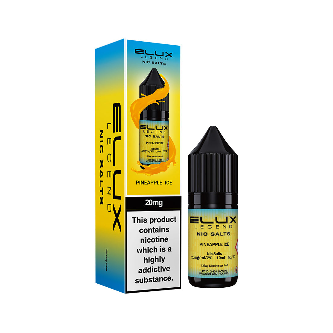 Elux Legend Nic Salt E-Liquids | 44+ Flavours | Premium Disposable Taste