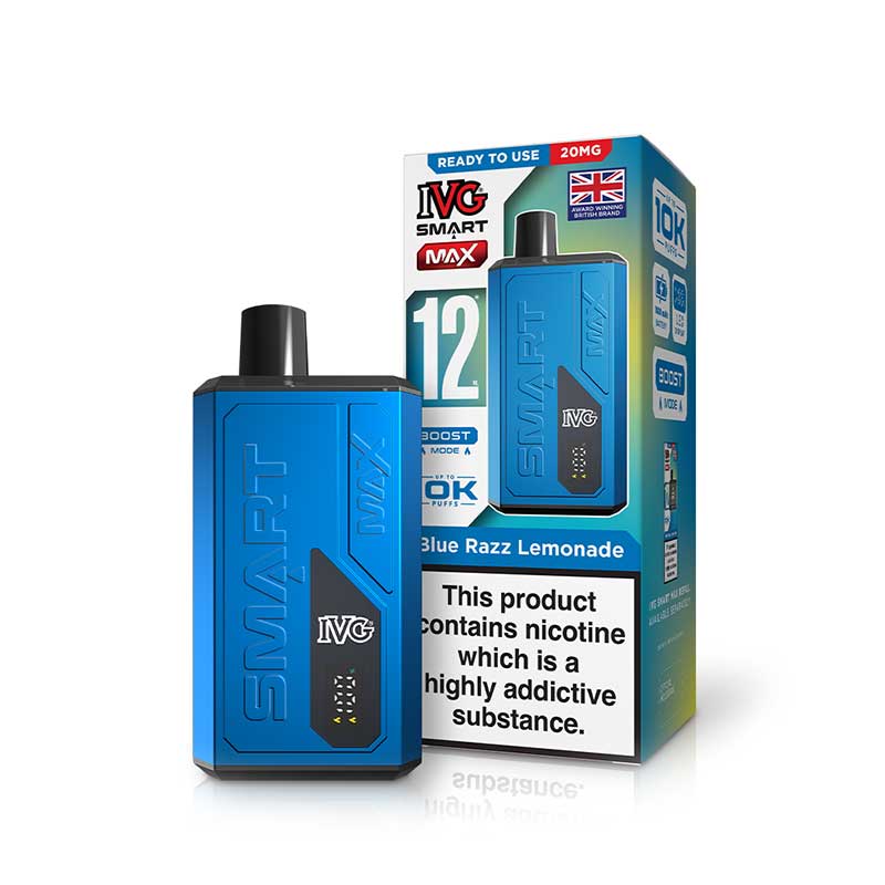 IVG Smart Max 12K Device | Rechargeable Pod Kit | 10000 Puffs | Boost & Eco Mode | 1000mAh