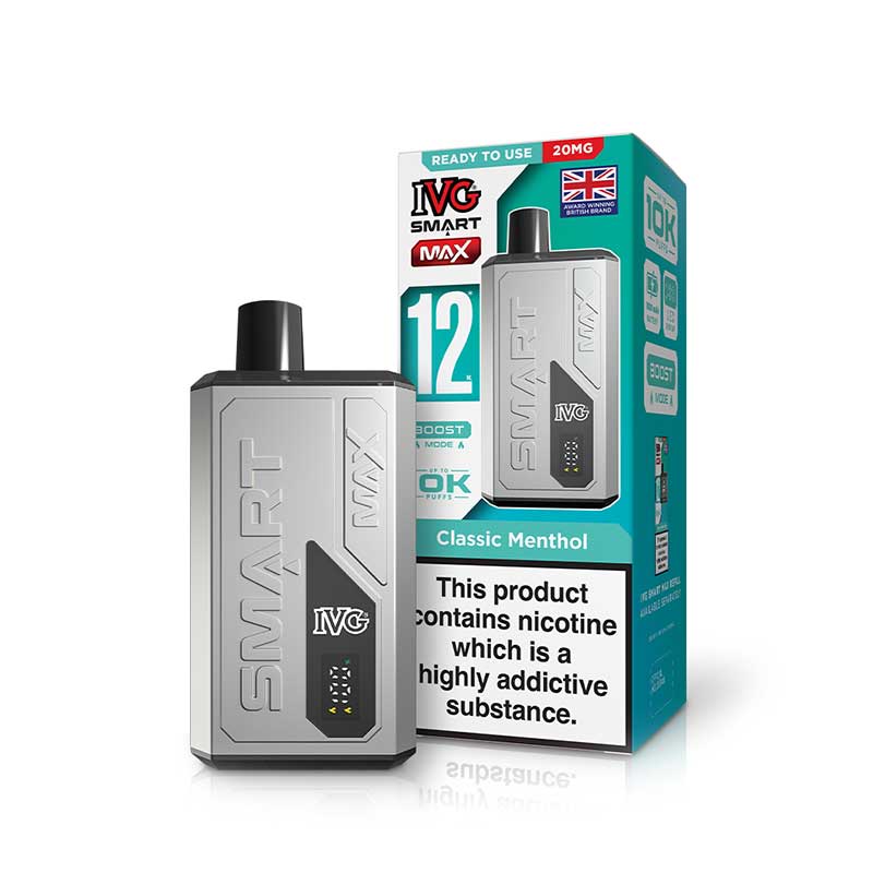 IVG Smart Max 12K Device | Rechargeable Pod Kit | 10000 Puffs | Boost & Eco Mode | 1000mAh