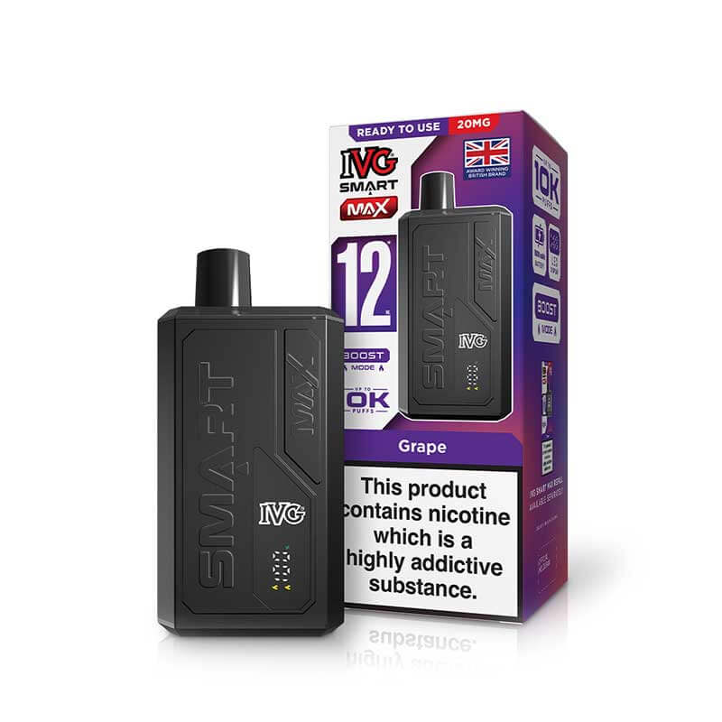 IVG Smart Max 12K Device | Rechargeable Pod Kit | 10000 Puffs | Boost & Eco Mode | 1000mAh