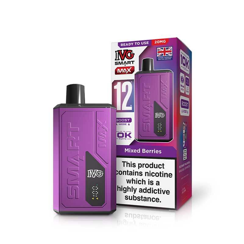 IVG Smart Max 12K Device | Rechargeable Pod Kit | 10000 Puffs | Boost & Eco Mode | 1000mAh