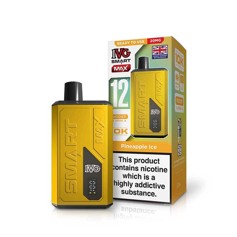 IVG Smart Max 12K Device | Rechargeable Pod Kit | 10000 Puffs | Boost & Eco Mode | 1000mAh