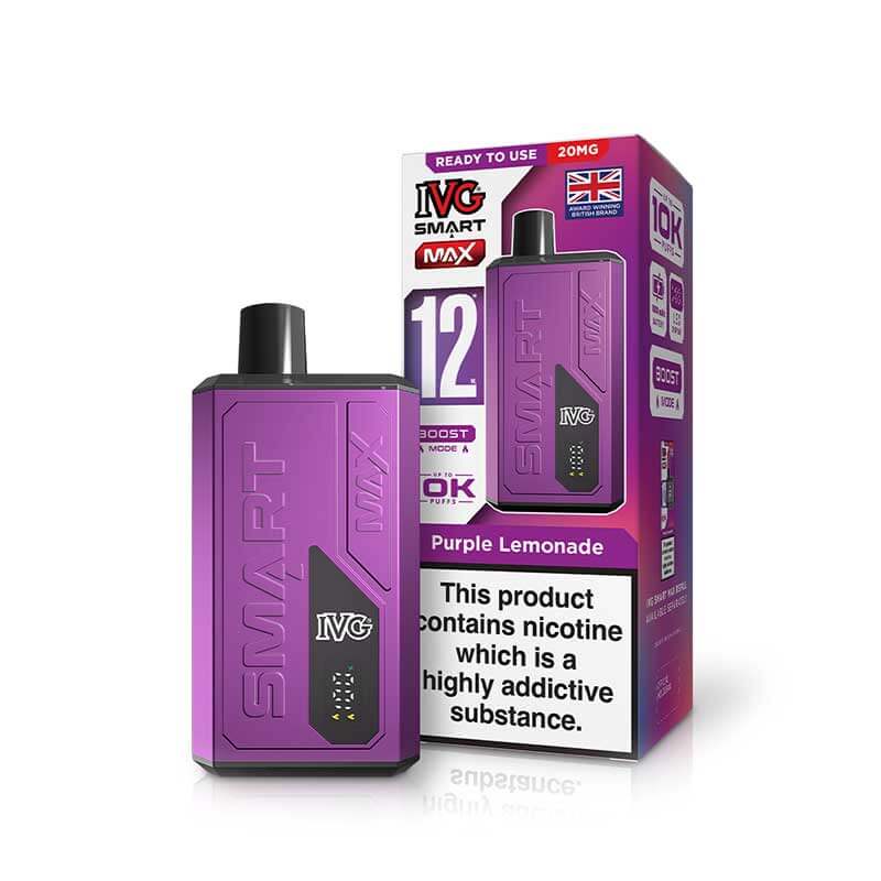IVG Smart Max 12K Device | Rechargeable Pod Kit | 10000 Puffs | Boost & Eco Mode | 1000mAh