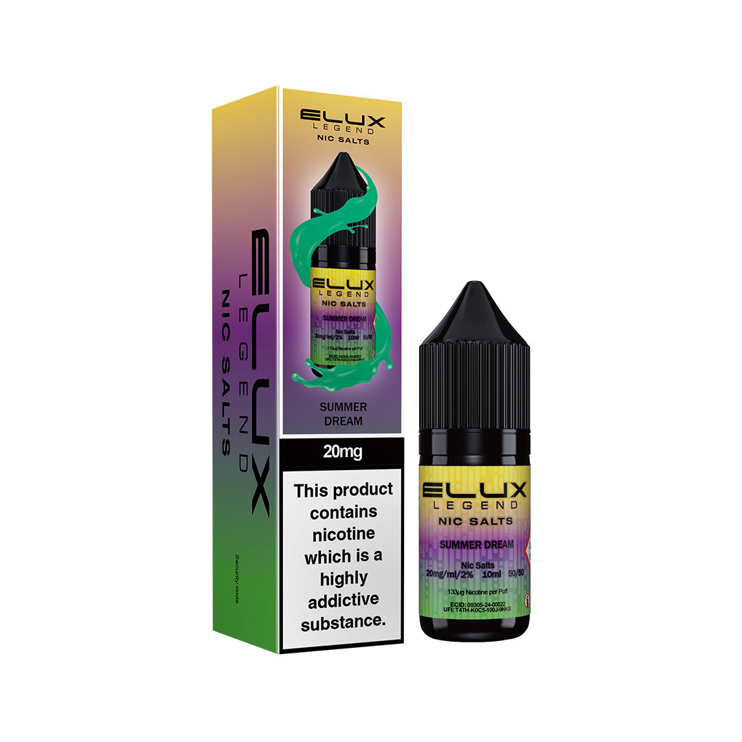 Elux Legend Nic Salt E-Liquids | 44+ Flavours | Premium Disposable Taste
