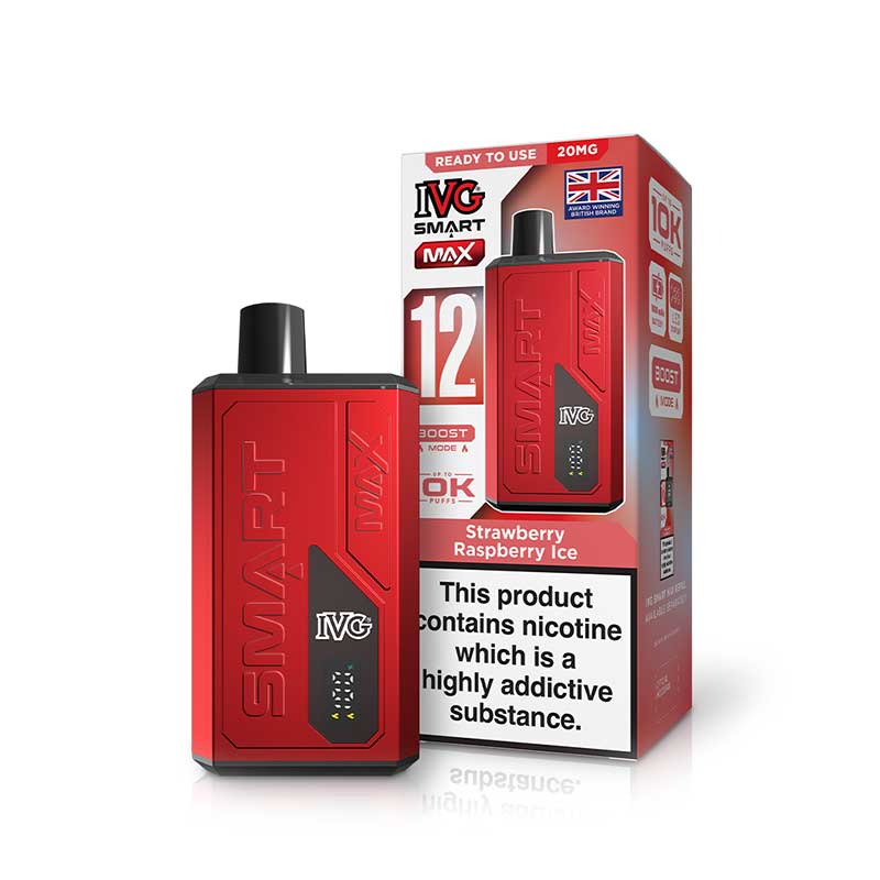 IVG Smart Max 12K Device | Rechargeable Pod Kit | 10000 Puffs | Boost & Eco Mode | 1000mAh