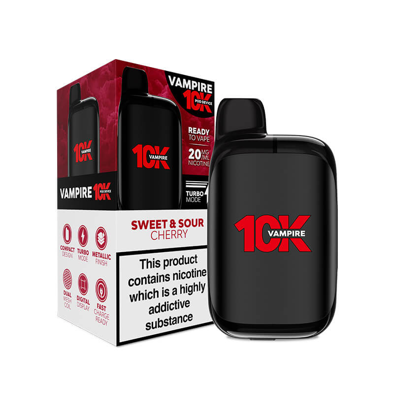 Vampire 10K Prefilled Pod Kit | 10000 Puffs | Dual Mesh | Turbo Mode UK