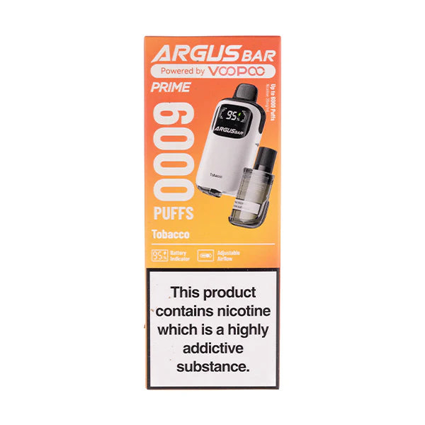 VooPoo Argus Bar Prime 6000 Puff Disposable Vape Kit | 20mg Nic Salt