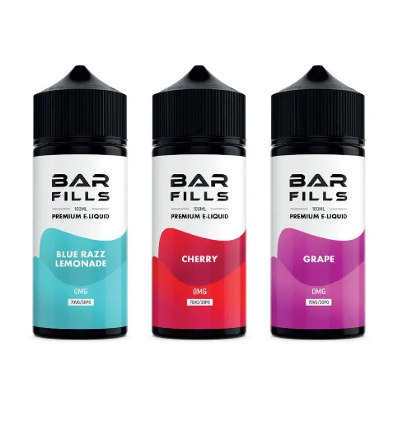 Bar Fills 100ml E-Liquid | 70/30 Sub-Ohm Cloud Chasing Experience | UK