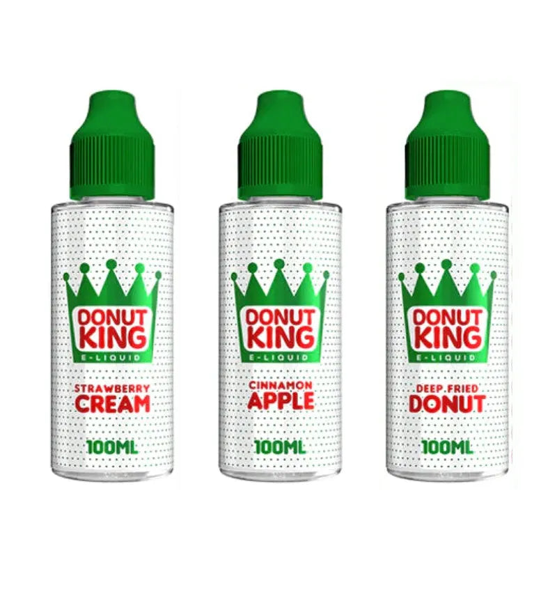 Donut King 100ml E-Liquid Shortfill | 6 Flavours | 70VG/30PG | UK Made | Nic Shot Ready