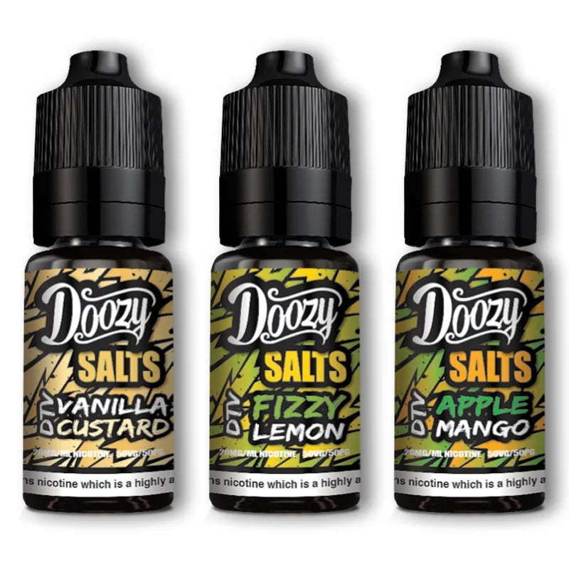 Doozy Salts | Premium Nicotine Salt E-Liquids | UK Made | 5mg 10mg 20mg | ISO 9001