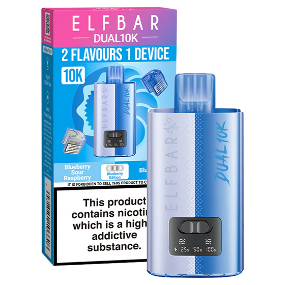 Elf Bar Dual 10K Prefilled Pod Kit | 10000 Puffs | Dual-Flavour Switch | 850mAh Rechargeable | 20+ Editions