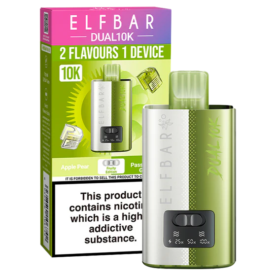 Elf Bar Dual 10K Prefilled Pod Kit | 10000 Puffs | Dual-Flavour Switch | 850mAh Rechargeable | 20+ Editions