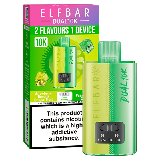 Elf Bar Dual 10K Prefilled Pod Kit | 10000 Puffs | Dual-Flavour Switch | 850mAh Rechargeable | 20+ Editions