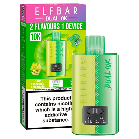 Elf Bar Dual 10K Prefilled Pod Kit | 10000 Puffs | Dual-Flavour Switch | 850mAh Rechargeable | 20+ Editions