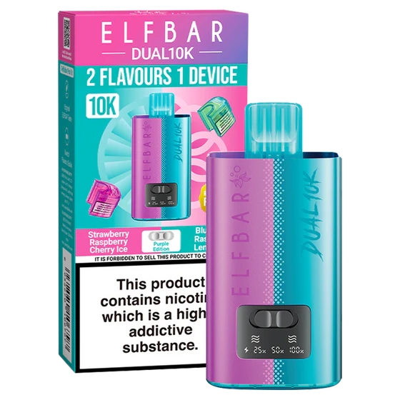 Elf Bar Dual 10K Prefilled Pod Kit | 10000 Puffs | Dual-Flavour Switch | 850mAh Rechargeable | 20+ Editions