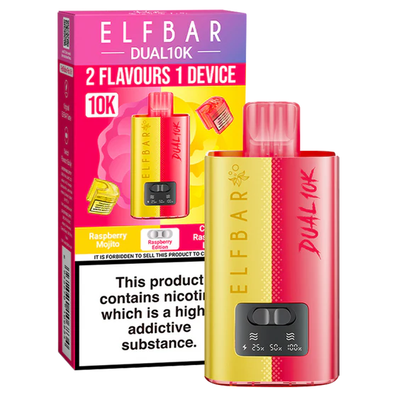 Elf Bar Dual 10K Prefilled Pod Kit | 10000 Puffs | Dual-Flavour Switch | 850mAh Rechargeable | 20+ Editions