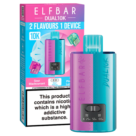 Elf Bar Dual 10K Prefilled Pod Kit | 10000 Puffs | Dual-Flavour Switch | 850mAh Rechargeable | 20+ Editions