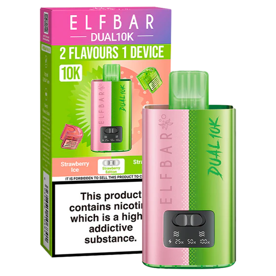 Elf Bar Dual 10K Prefilled Pod Kit | 10000 Puffs | Dual-Flavour Switch | 850mAh Rechargeable | 20+ Editions