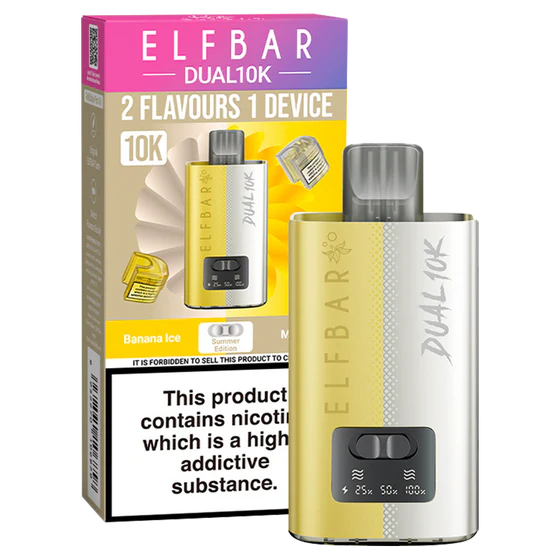 Elf Bar Dual 10K Prefilled Pod Kit | 10000 Puffs | Dual-Flavour Switch | 850mAh Rechargeable | 20+ Editions