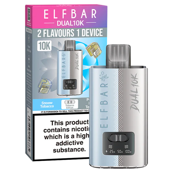 Elf Bar Dual 10K Prefilled Pod Kit | 10000 Puffs | Dual-Flavour Switch | 850mAh Rechargeable | 20+ Editions