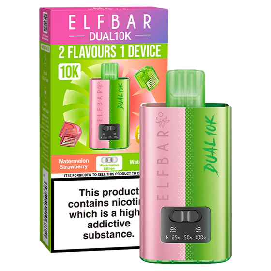 Elf Bar Dual 10K Prefilled Pod Kit | 10000 Puffs | Dual-Flavour Switch | 850mAh Rechargeable | 20+ Editions