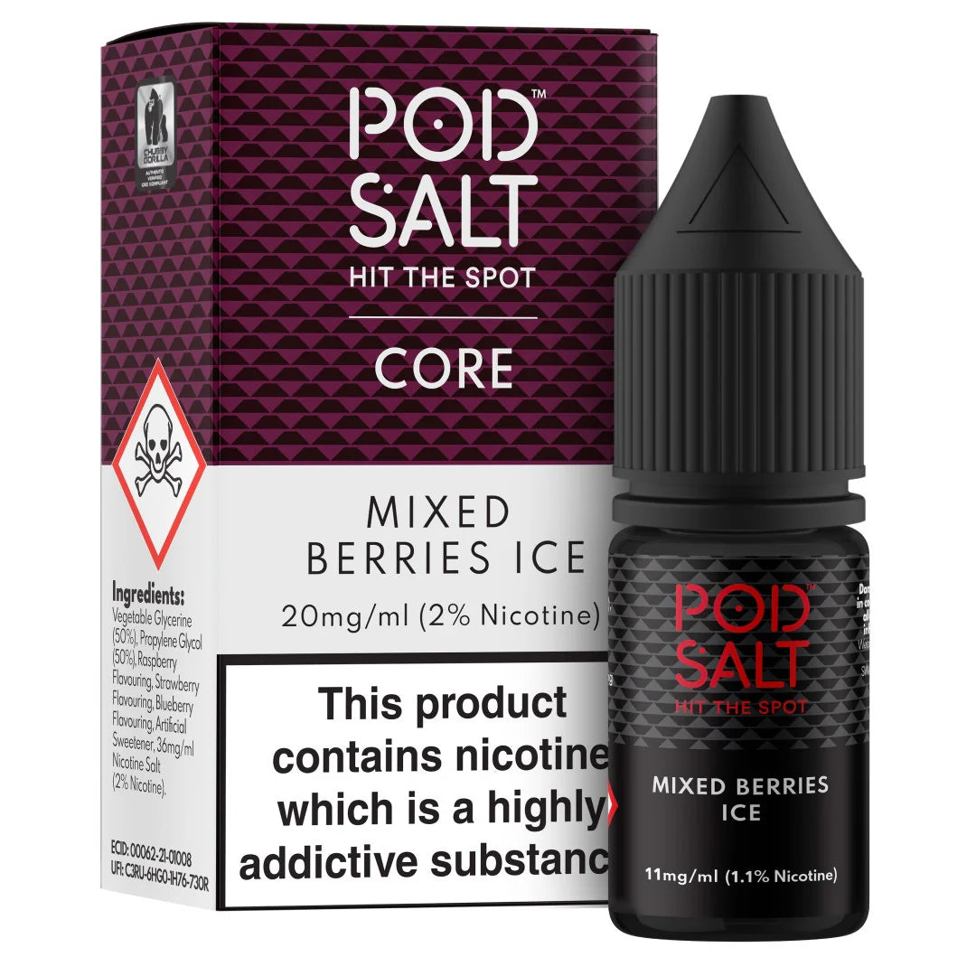 Pod Salt | Premium Nicotine Salt E-Liquids | Core, Nexus, Fusion | 11mg to 20mg | 50VG/50PG MTL