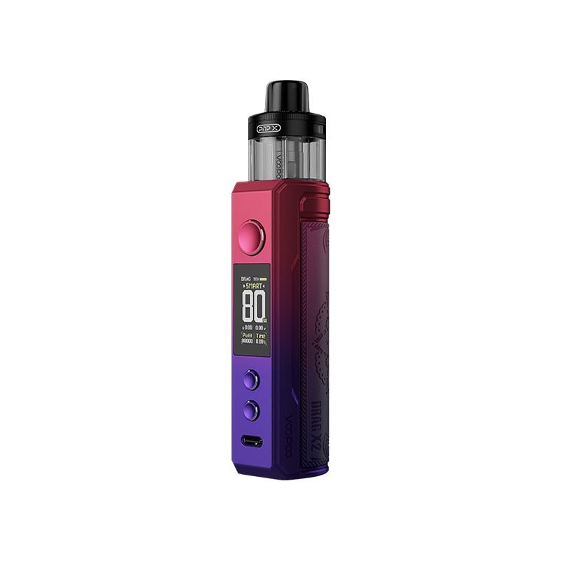 Voopoo Drag X2 Pod Kit - 80W Power, Gene TT 2.0 Chip | PnP X Compatible