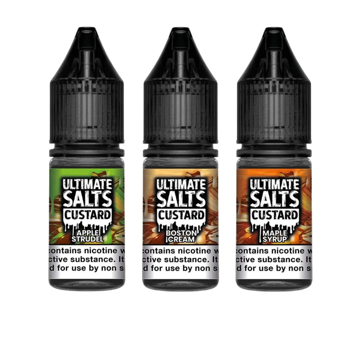 Ultimate Salts Custards 10ml Nicotine Salt E-Liquid | Rich Creamy Dessert Flavours 10mg 20mg | Premium Vanilla Custard Collection