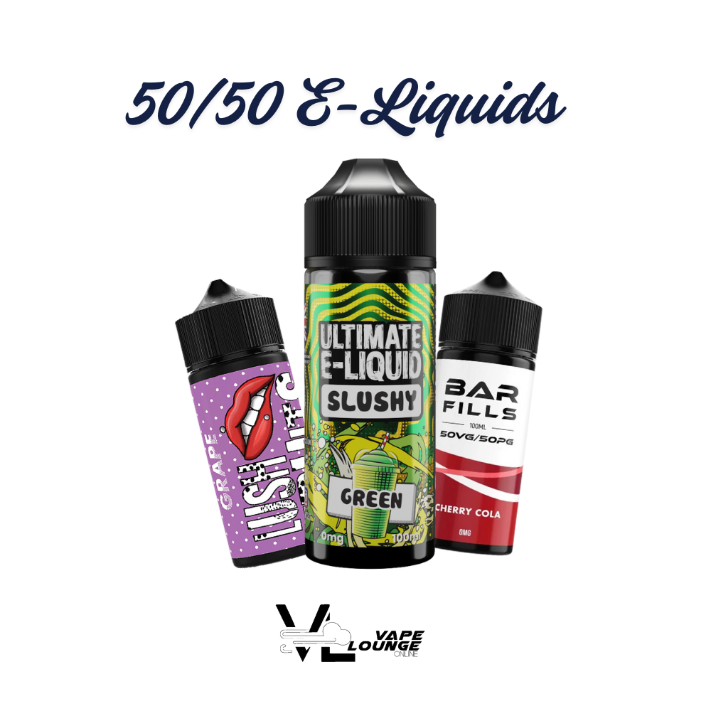 50/50 Vape Juice UK | Balanced VG/PG E-Liquids | Vape Lounge