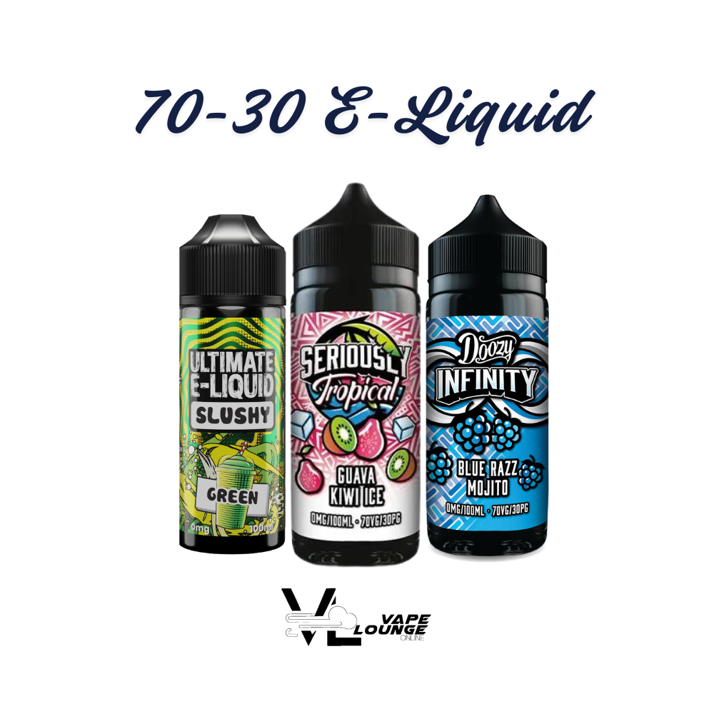 70/30 Vape Juice UK: Sub-Ohm Shortfills & E-Liquids
