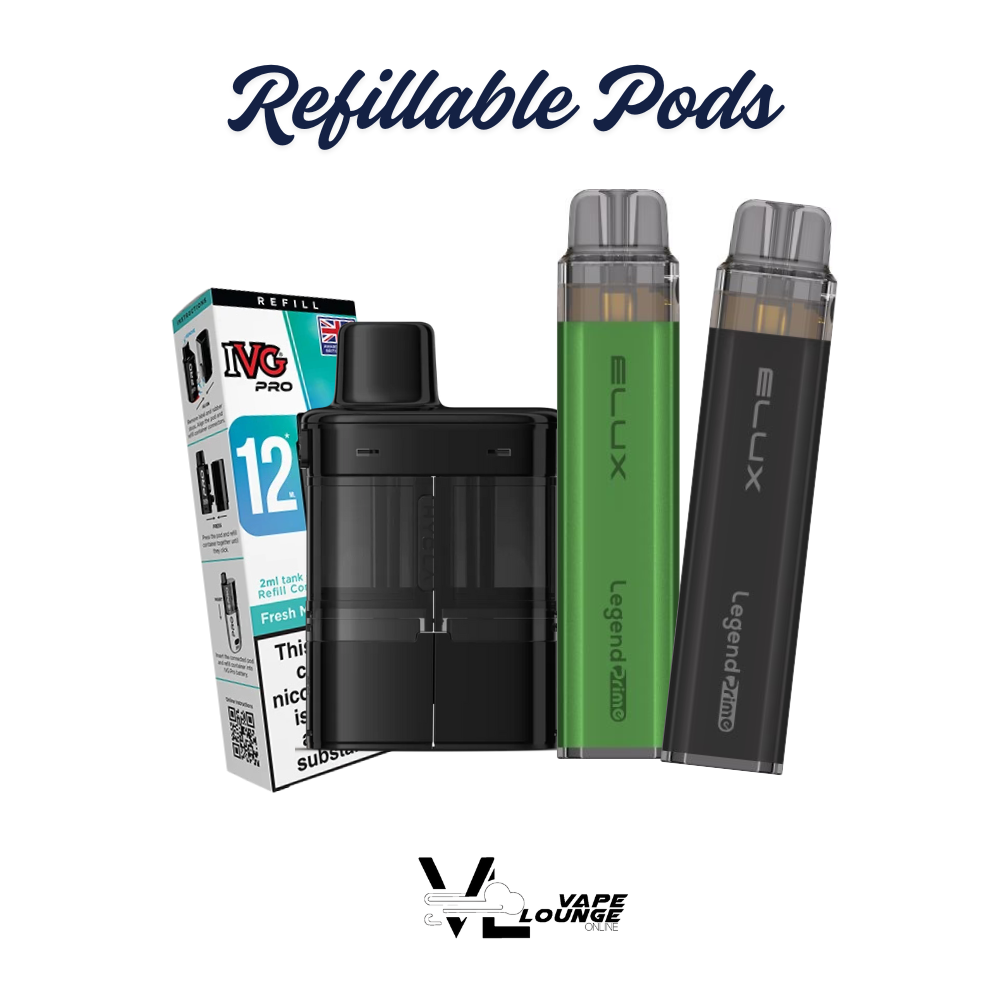 Refillable Vape Pods UK | Save 80% | Unlimited E-Liquid Choice