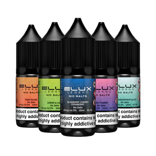 Elux Legend Nic Salt E-Liquids | 44+ Flavours | Premium Disposable Taste