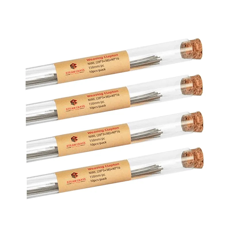 Steam Crave Weaving Clapton Coils - Premium Ni80 (28*3+38)+40*16 Pre-Built Coils