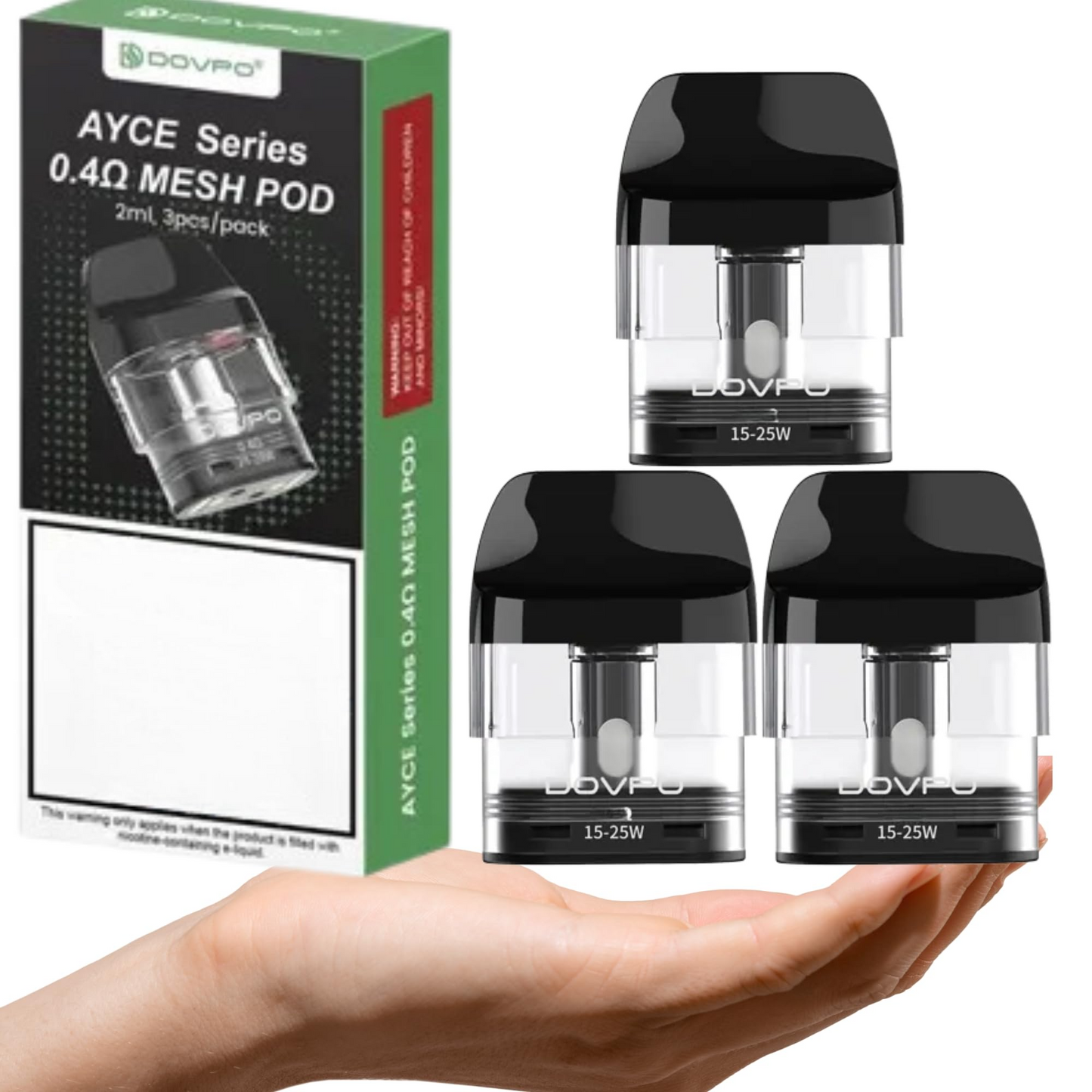 Dovpo Ayce Pro Pods 3Pack Replacement | Mesh Coil Pods 0.6Ω 0.8Ω | MTL RDL Vaping