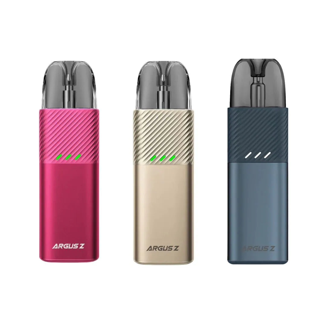 VooPoo Argus Z Pod Kit showing sleek design with 900mAh battery and button-free auto-draw functionality