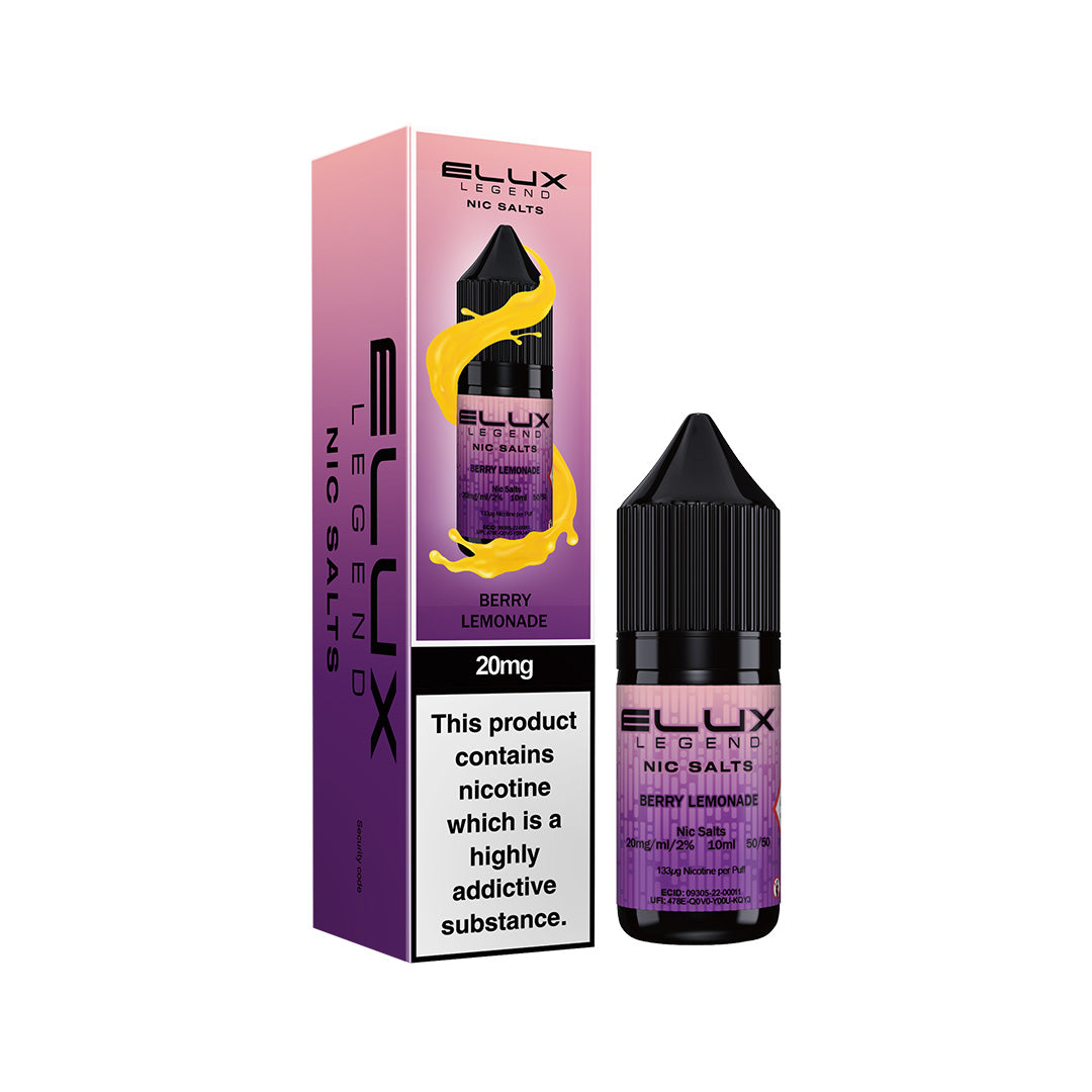 Elux Legend Nic Salt E-Liquids | 44+ Flavours | Premium Disposable Taste
