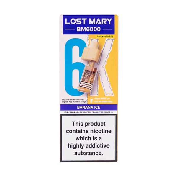 Lost Mary BM6000: Premium 6000 Puff Rechargeable Experience - Banana Ice