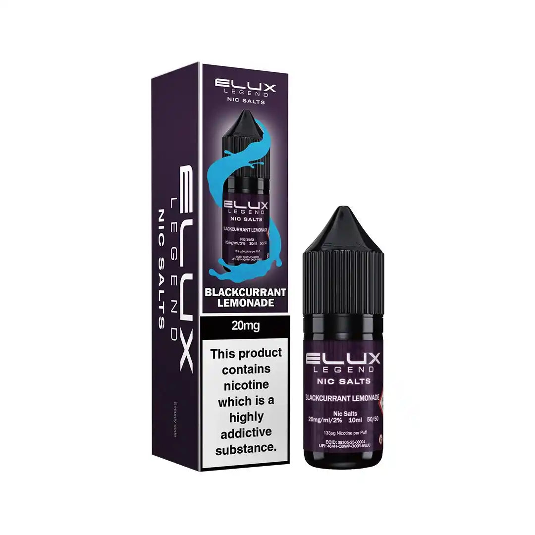 Elux Legend Nic Salt E-Liquids | 44+ Flavours | Premium Disposable Taste