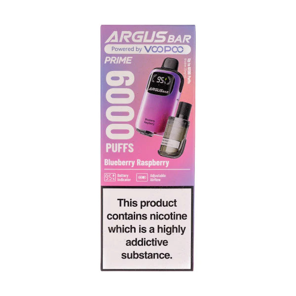 VooPoo Argus Bar Prime 6000 Puff Disposable Vape Kit | 20mg Nic Salt
