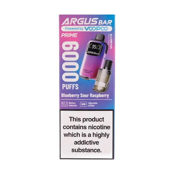 VooPoo Argus Bar Prime 6000 Puff Disposable Vape Kit | 20mg Nic Salt