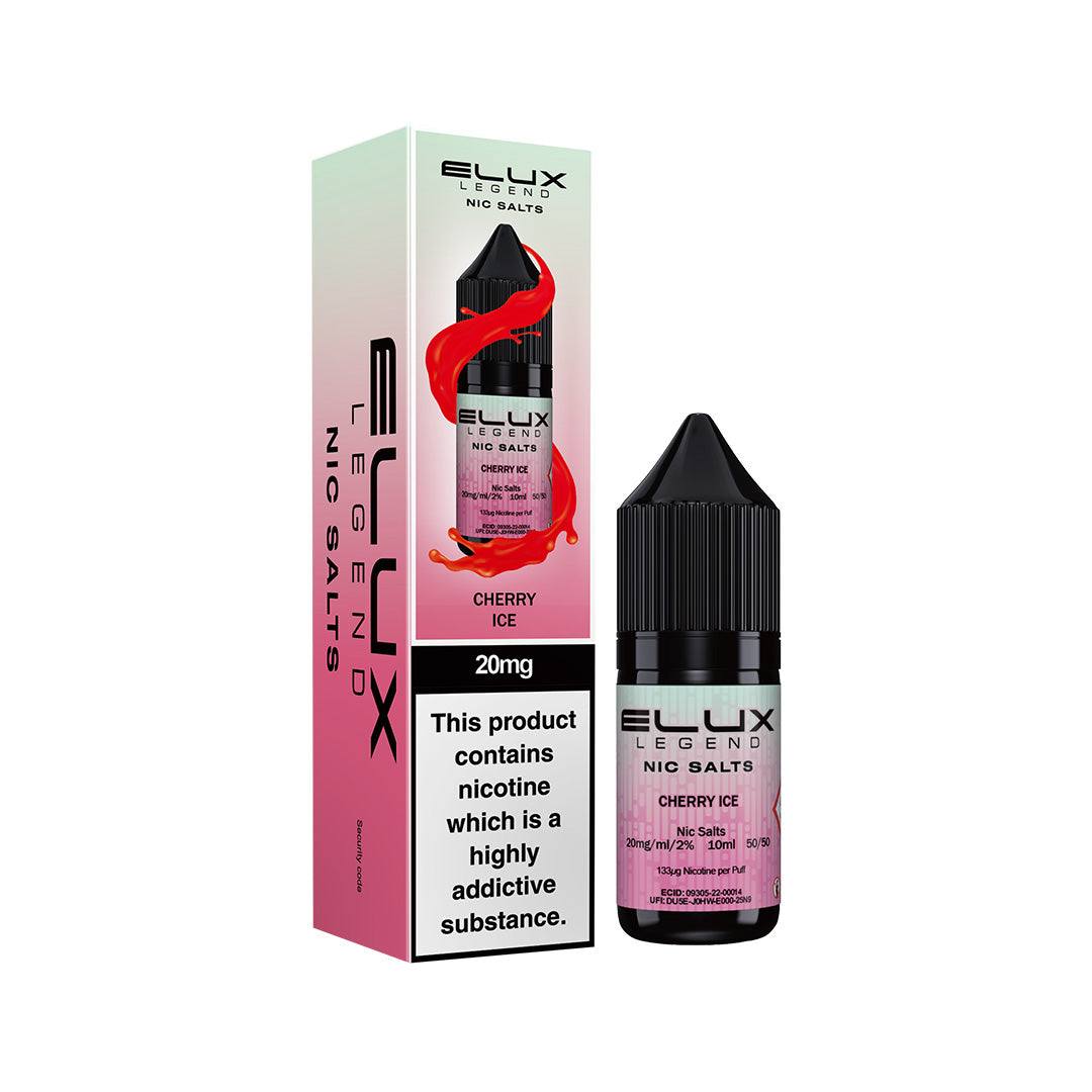 Elux Legend Nic Salt E-Liquids | 44+ Flavours | Premium Disposable Taste