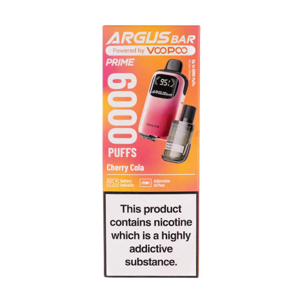 VooPoo Argus Bar Prime 6000 Puff Disposable Vape Kit | 20mg Nic Salt
