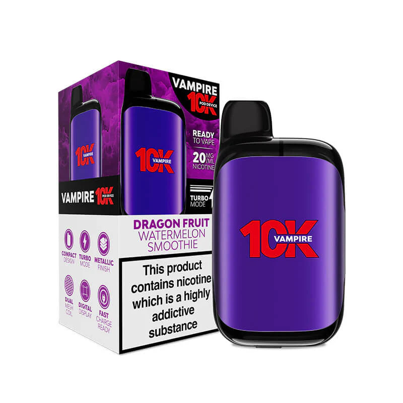 Vampire 10K Prefilled Pod Kit | 10000 Puffs | Dual Mesh | Turbo Mode UK