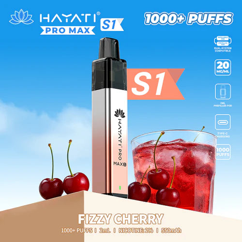 Hayati Pro Max S1 Kit | 550mAh | 1000 Puffs | 20mg | USB-C UK