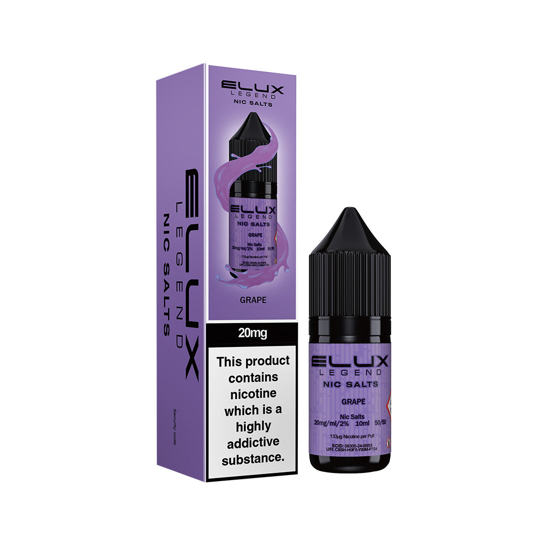 Elux Legend Nic Salt E-Liquids | 44+ Flavours | Premium Disposable Taste