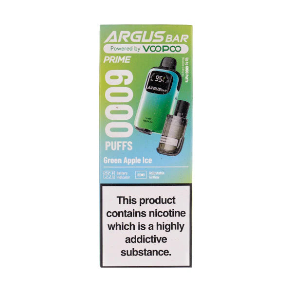VooPoo Argus Bar Prime 6000 Puff Disposable Vape Kit | 20mg Nic Salt
