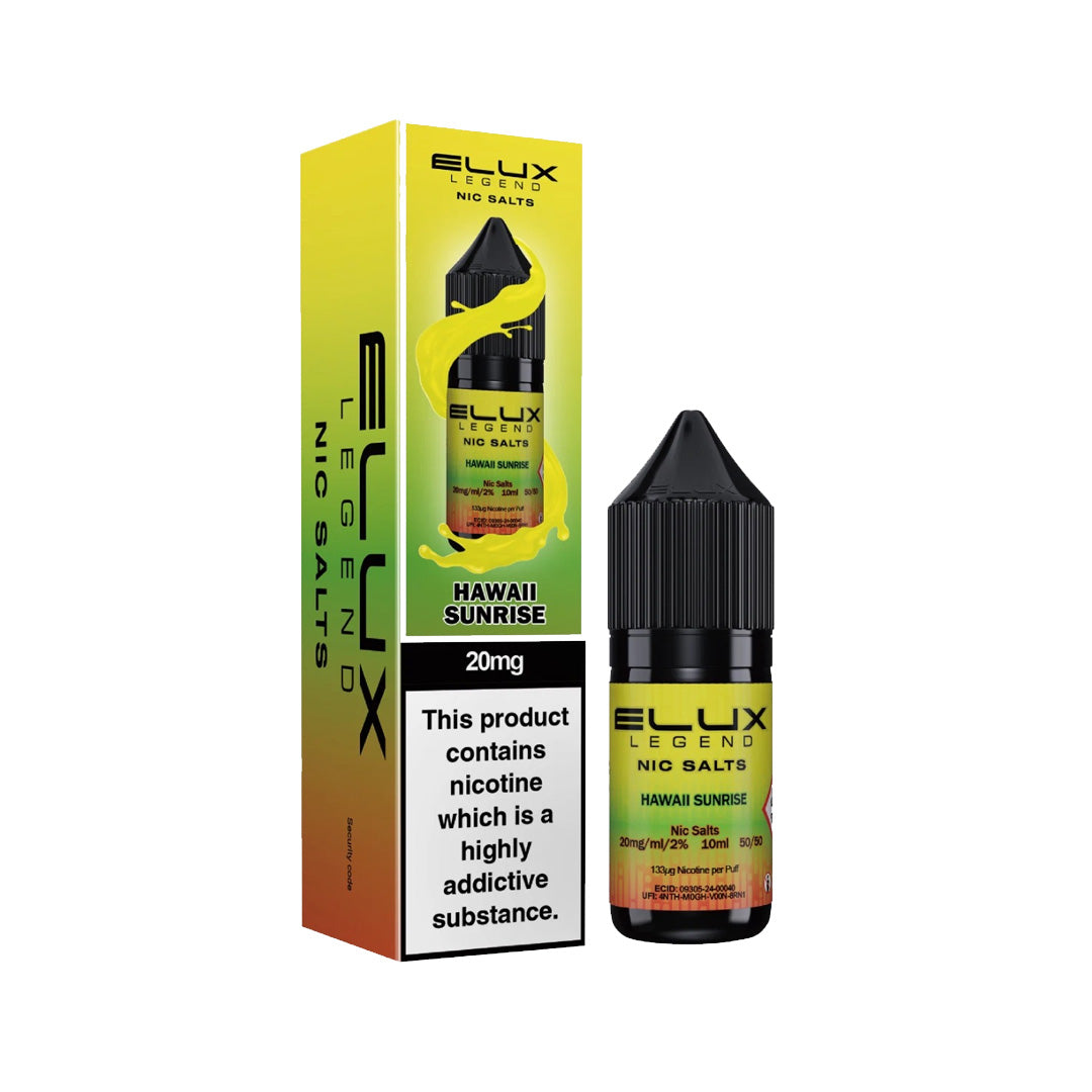 Elux Legend Nic Salt E-Liquids | 44+ Flavours | Premium Disposable Taste