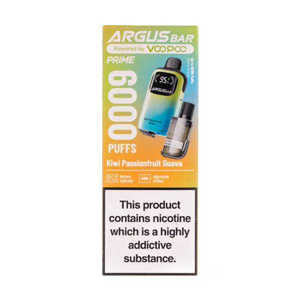 VooPoo Argus Bar Prime 6000 Puff Disposable Vape Kit | 20mg Nic Salt